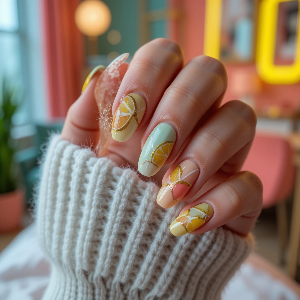 Abstract Citrus Slices