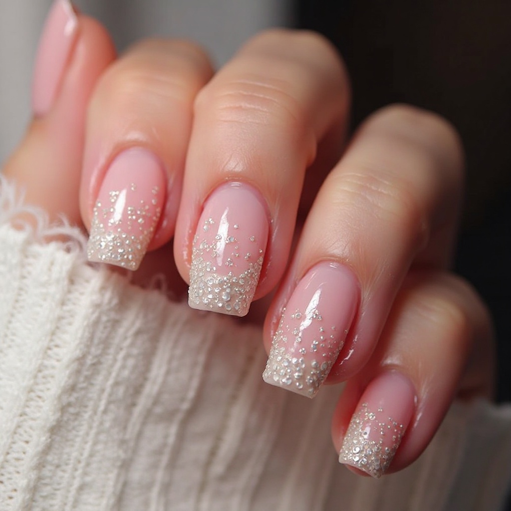 Acrylic Coffin with French Ombré