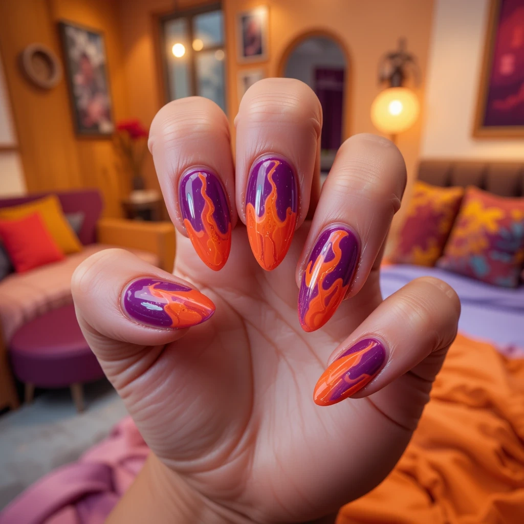 Classic Orange & Purple Retro Flow
