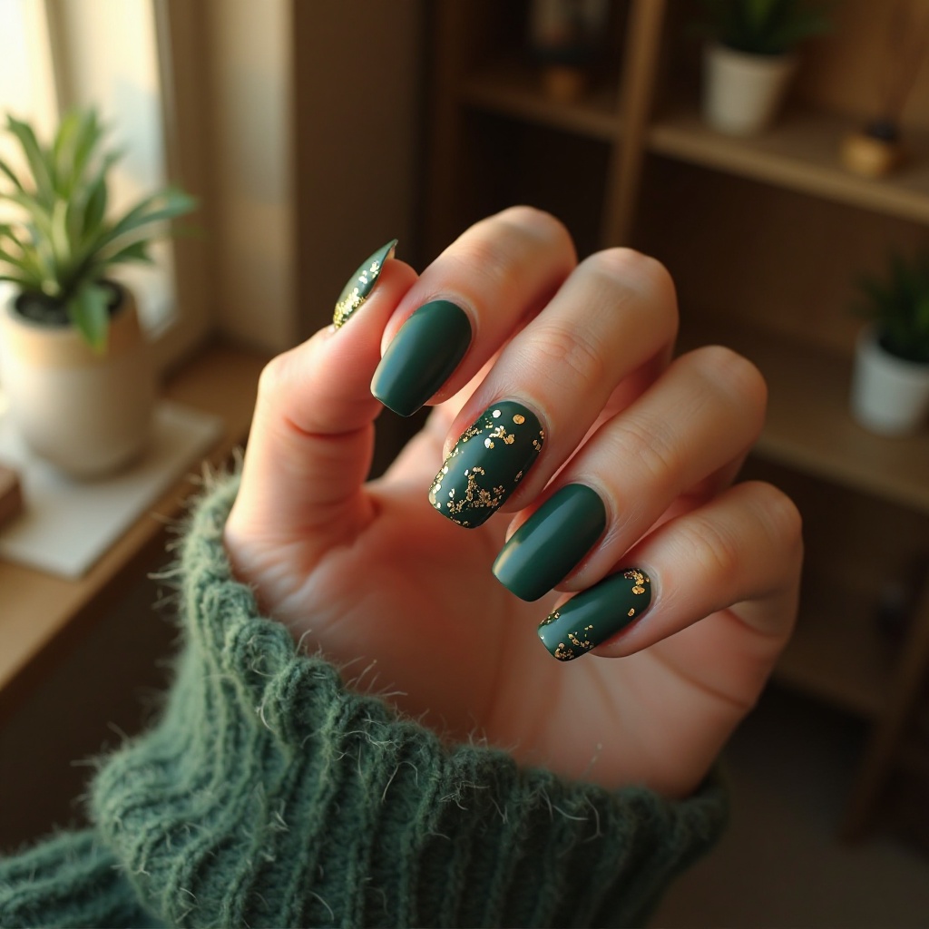 Forest Green with Gold Foil