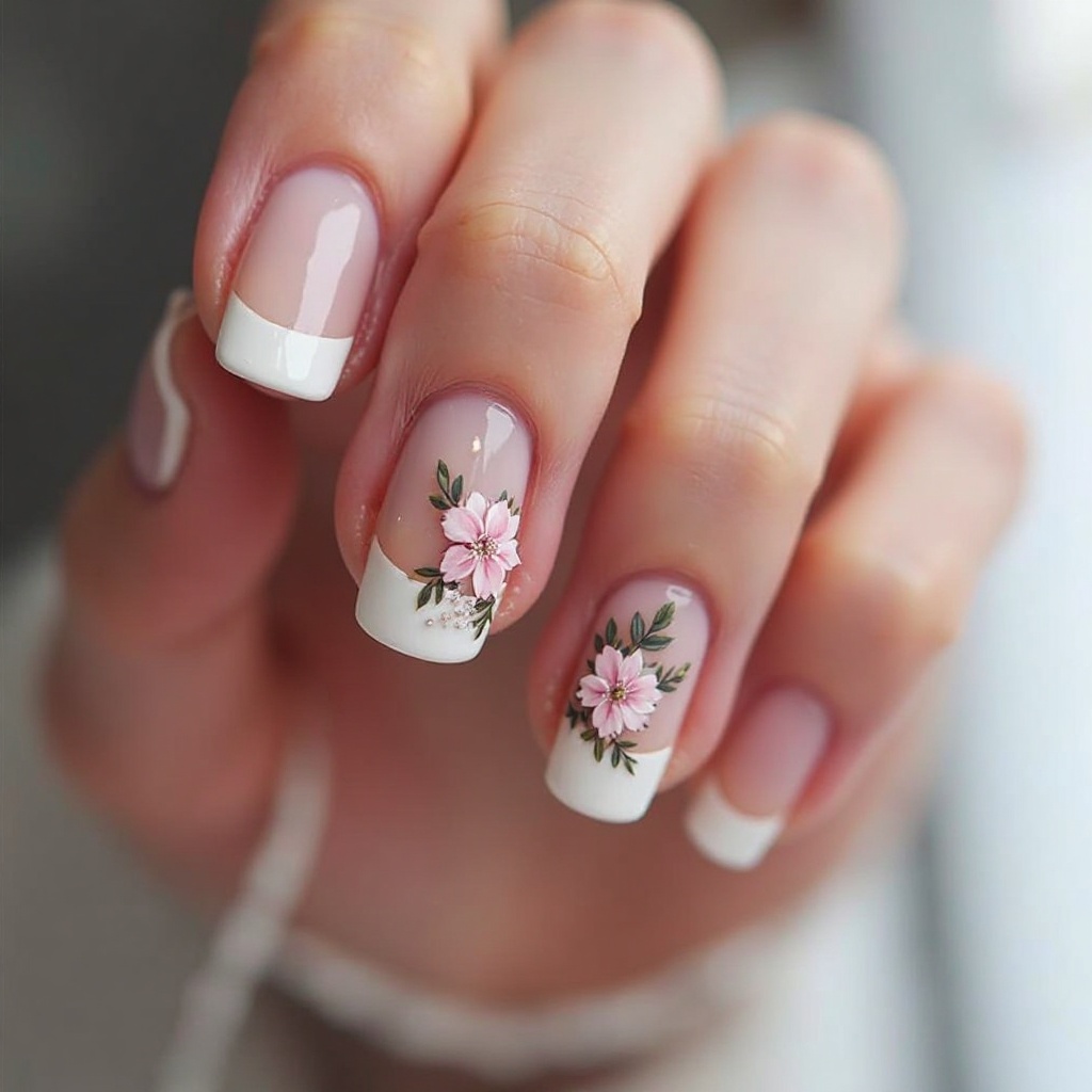 French Tip Florals