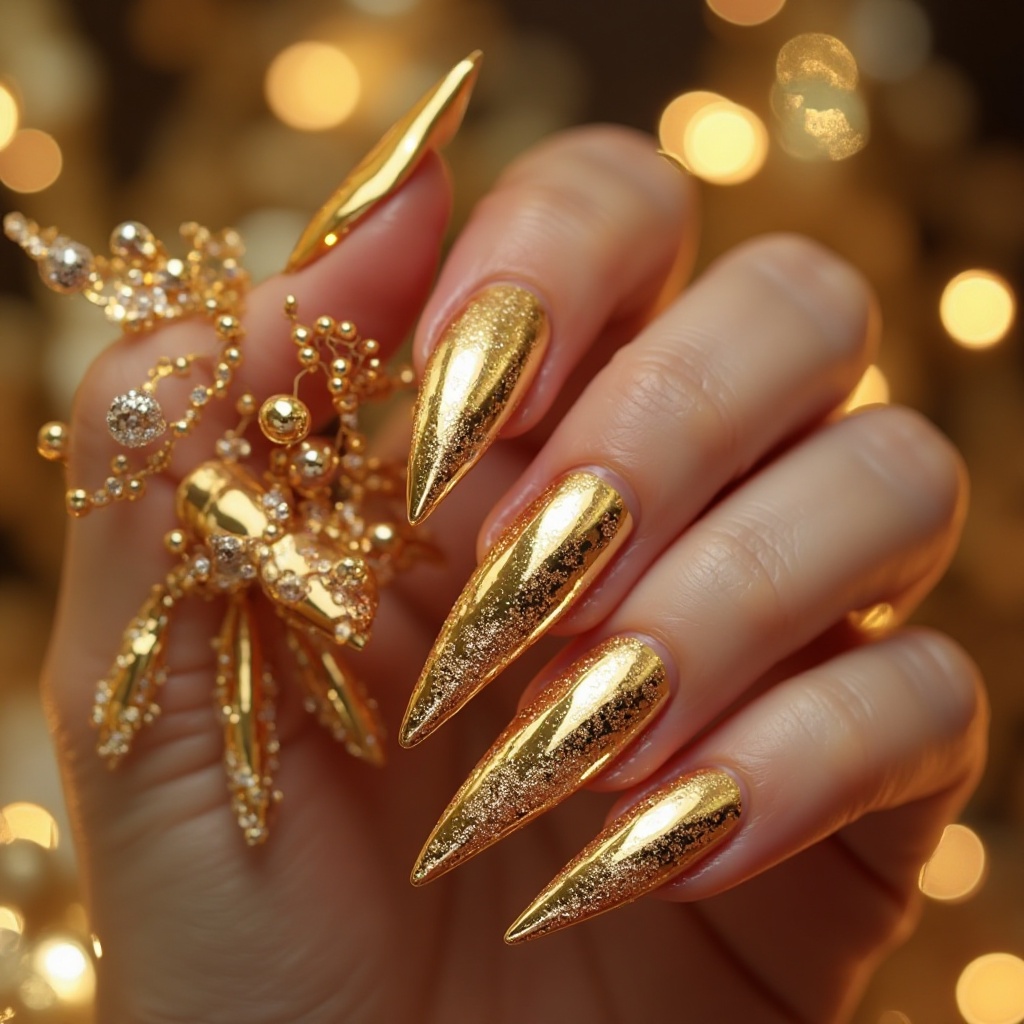 Gold Chrome Mirror Finish