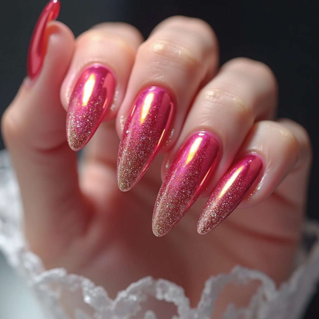 Hot Pink Chrome Ombré