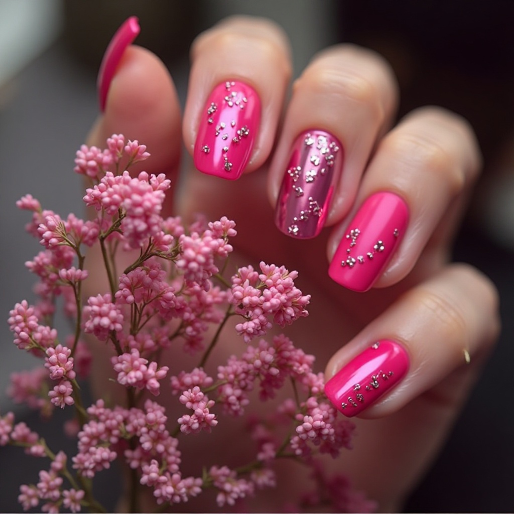 Hot Pink Chrome with Matte Accent