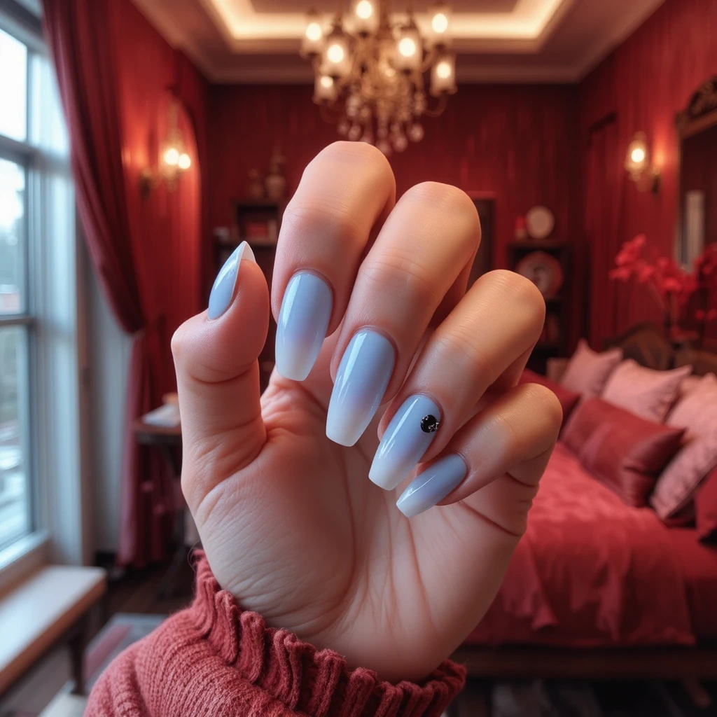 Ice Blue Ombré Fade