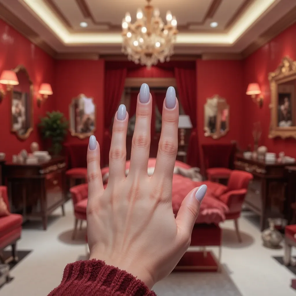 Icy Blue French Tips