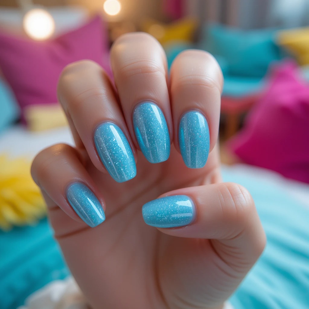 Icy Blue Metallic Shimmer