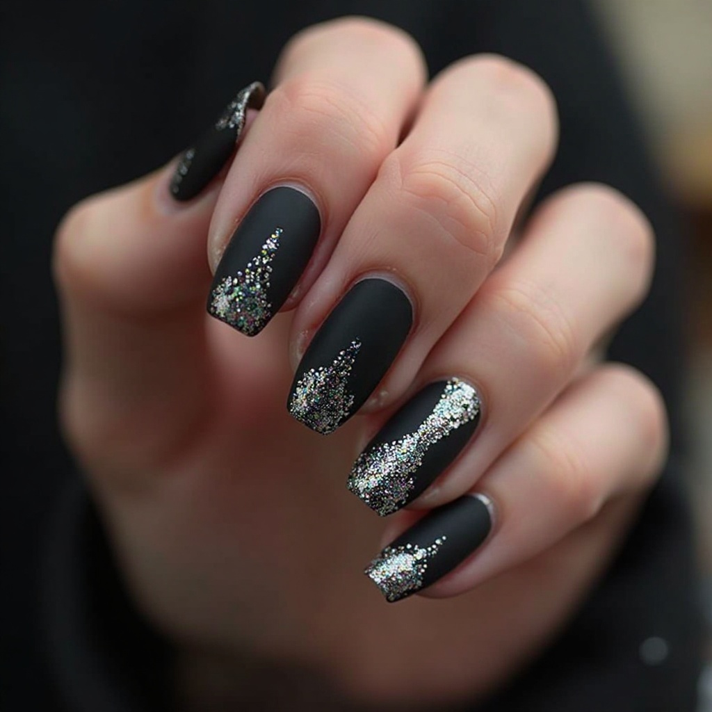 Matte Black with Silver Chrome Accents