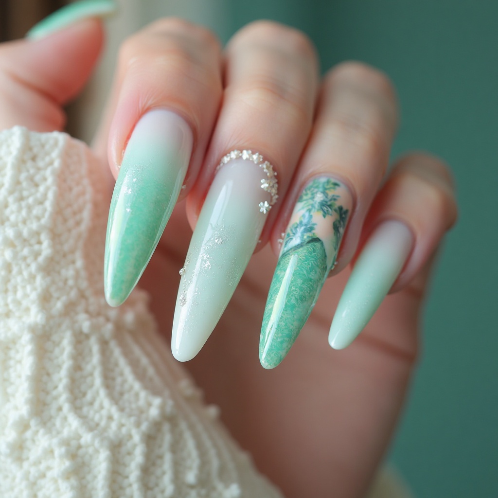 Mint Gradient Ombré