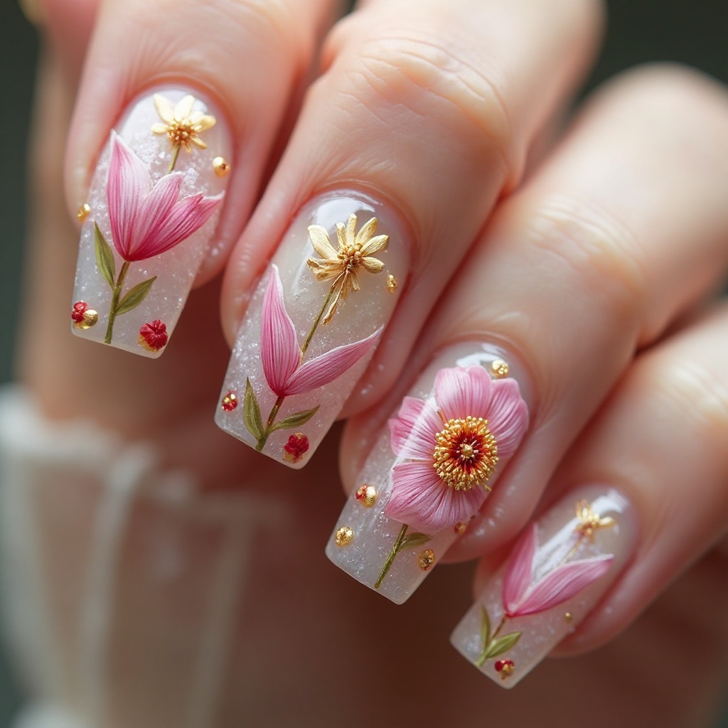 Pressed Flower Tulip Illusion