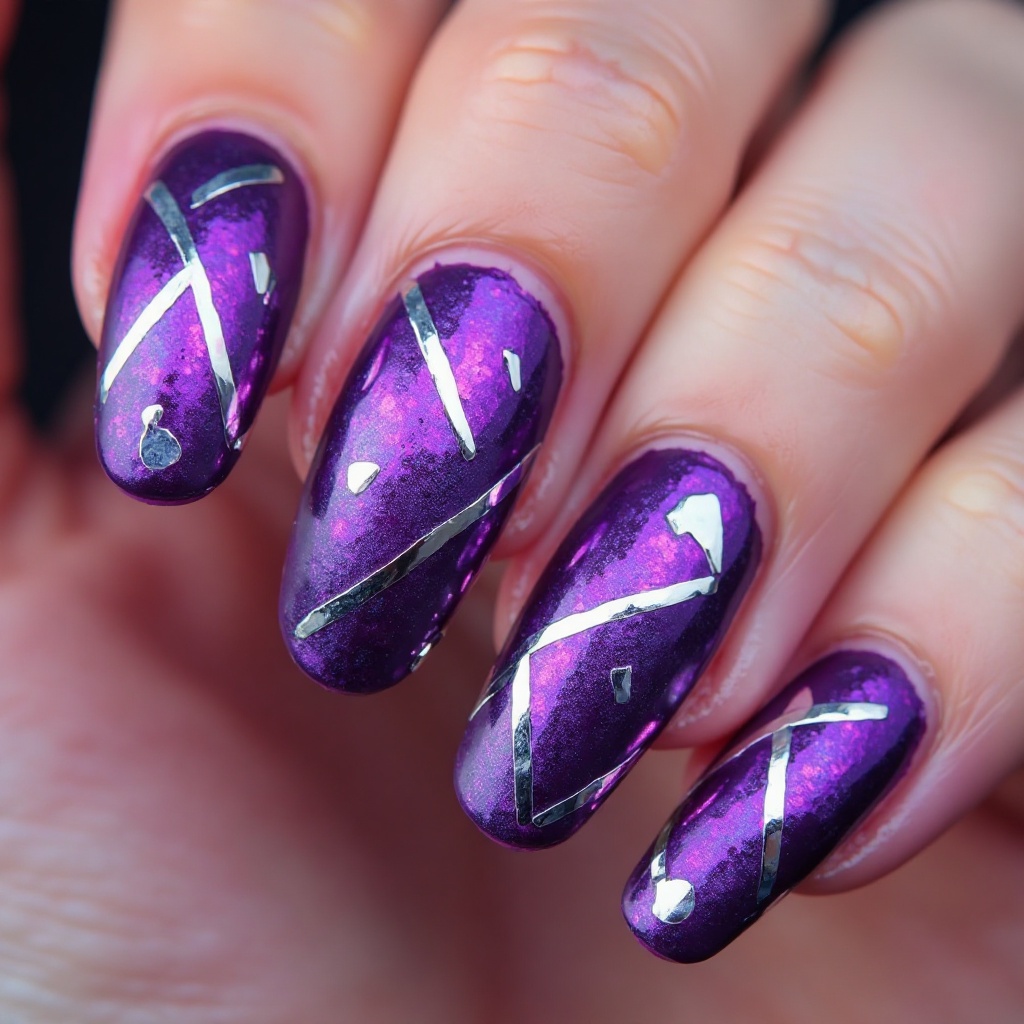 Purple Chrome with Geometric Negative Space