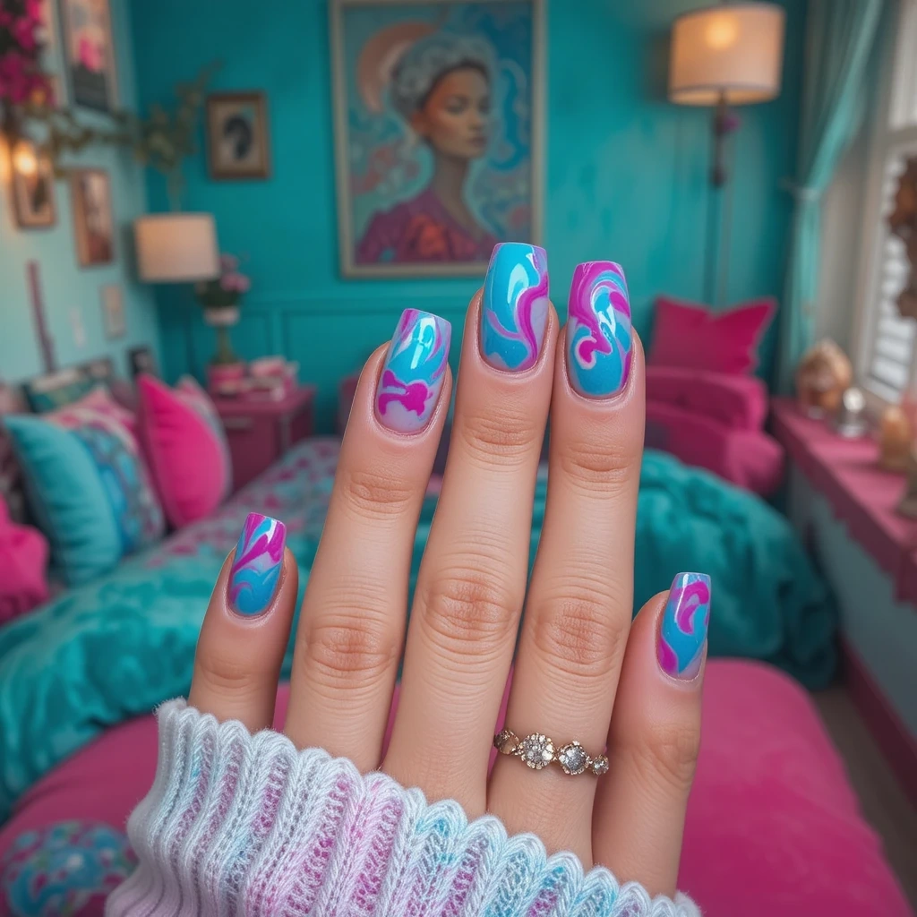 Teal & Magenta Vibrant Contrast
