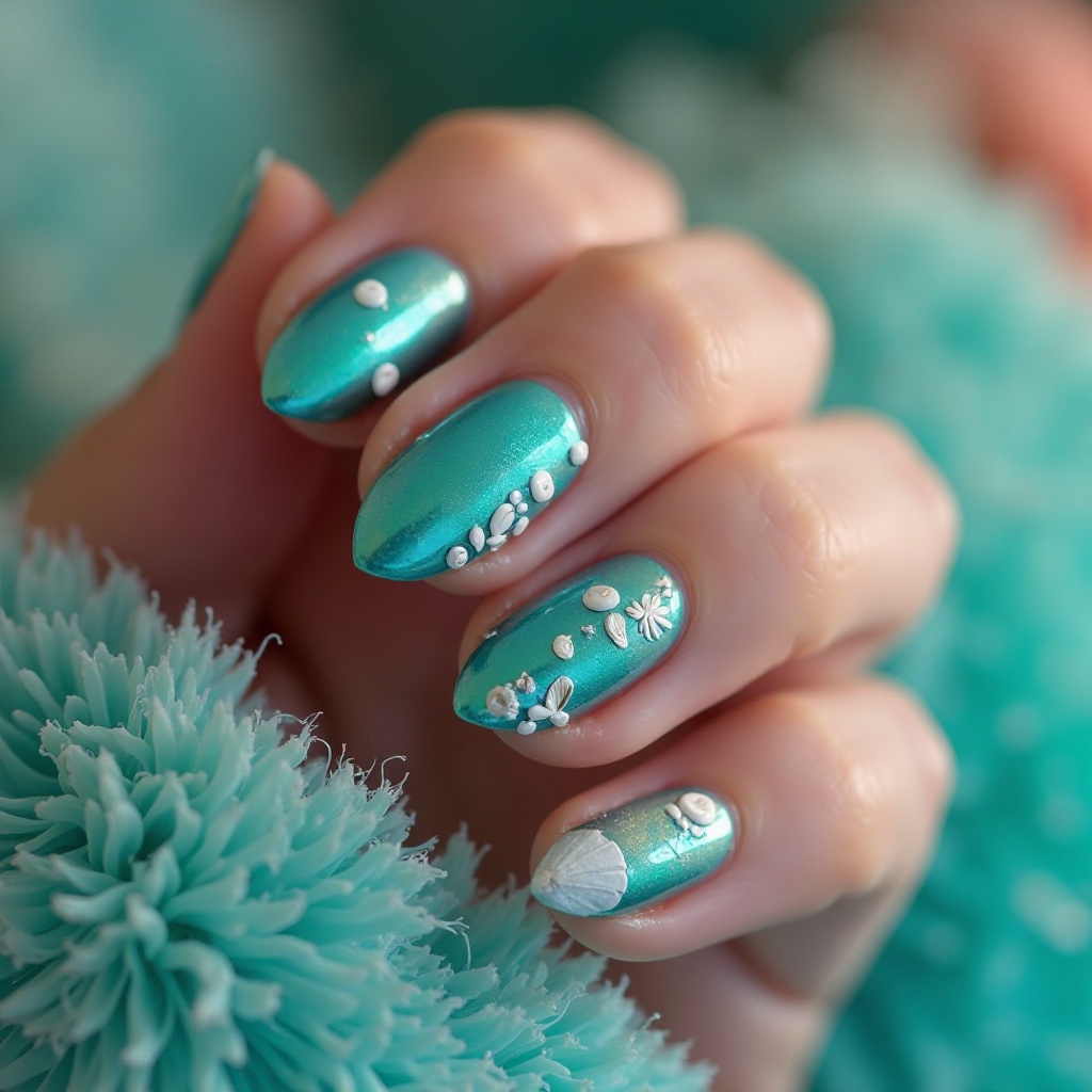 Turquoise Chrome with Shell Accents
