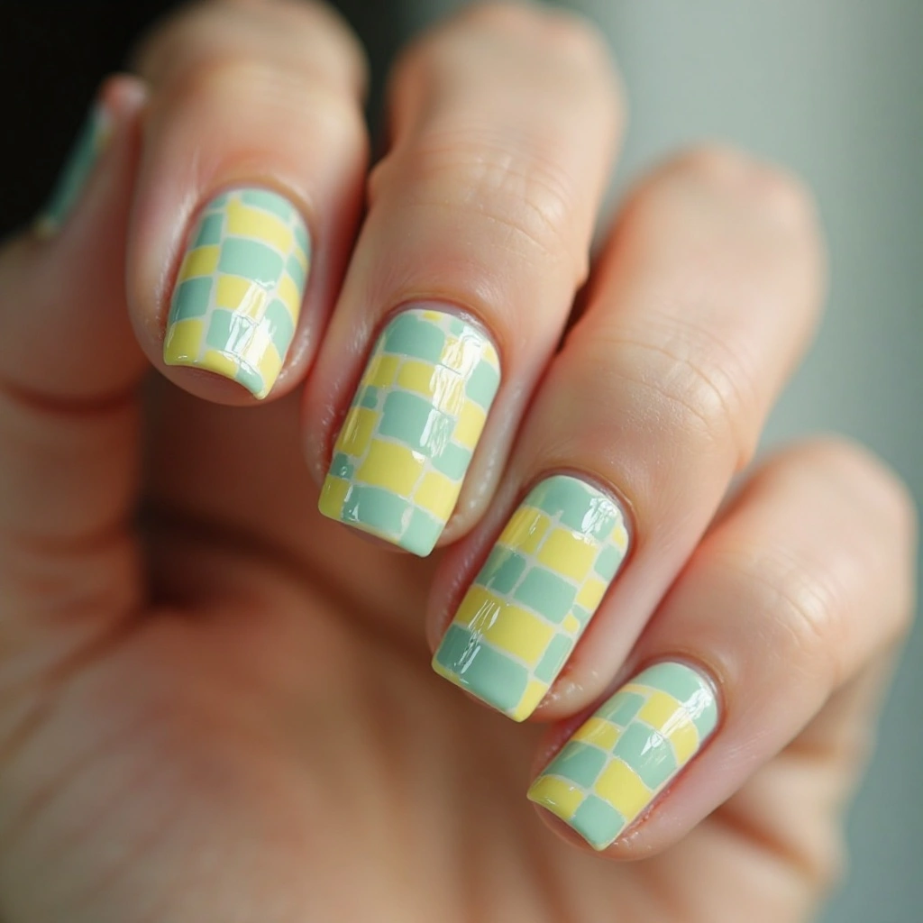 Lemon and Lime Checkerboard