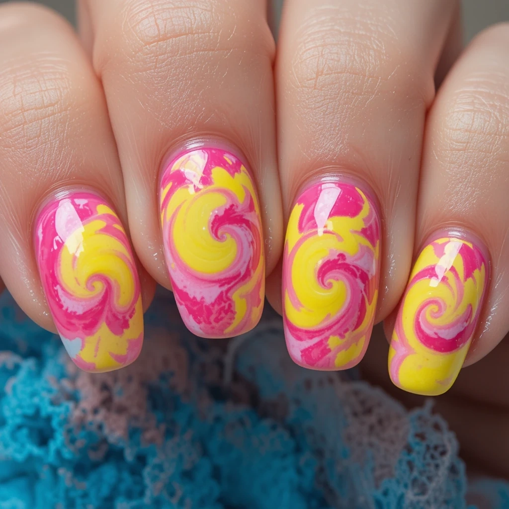 Pink and Yellow Tie-Dye