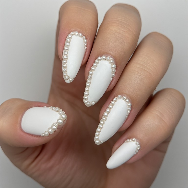 Almond White with Pearl Tip