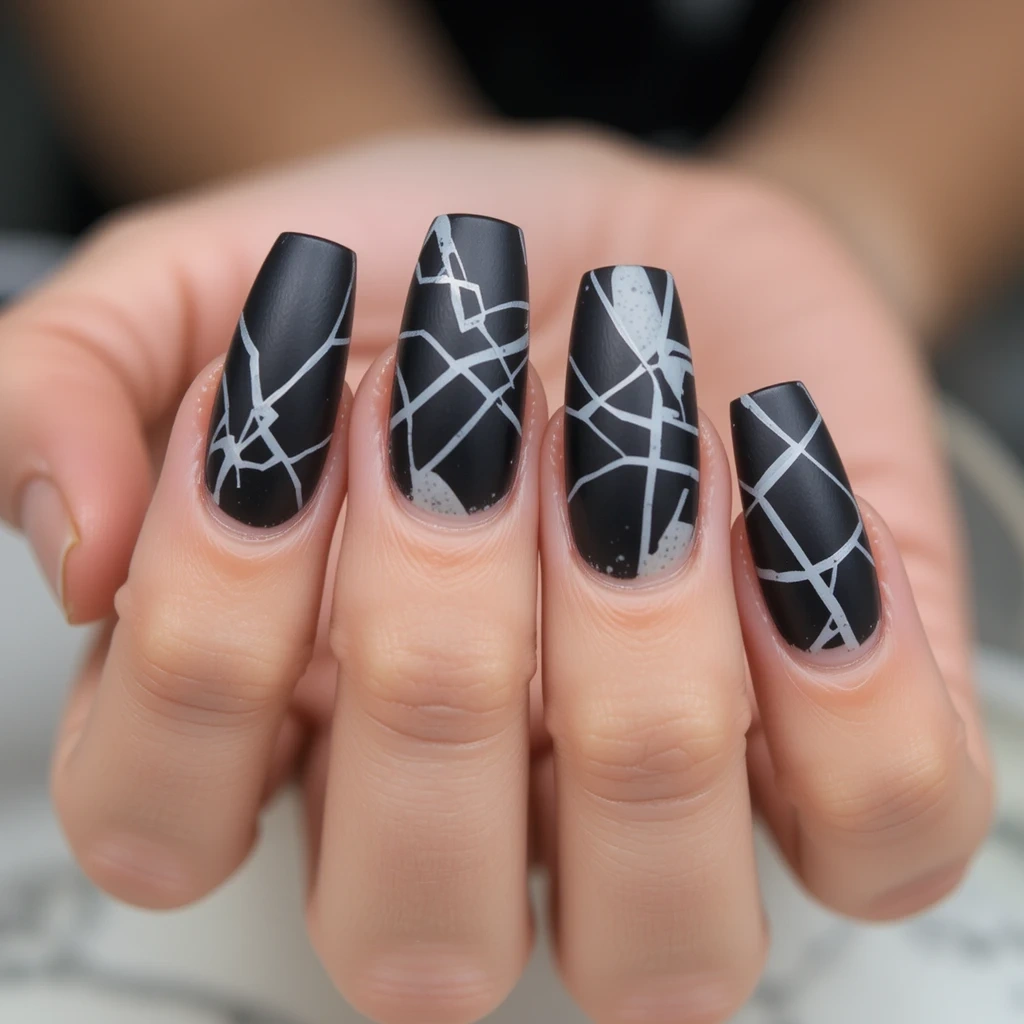 Black and White Negative Space Coffin
