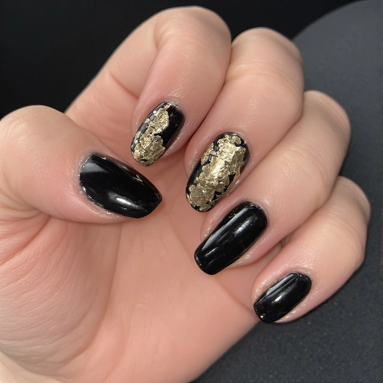 Black with Gold Foil Accent
