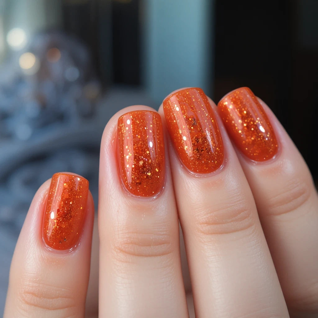 Burnt Orange with Bronze Shimmer