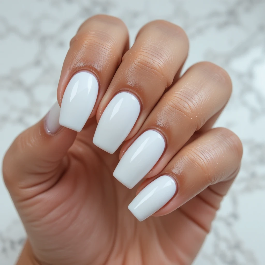 Classic All-White Glossy