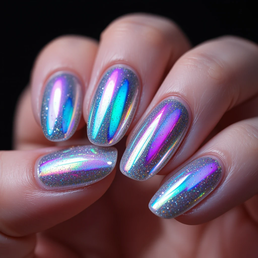 Holographic Silver Almond