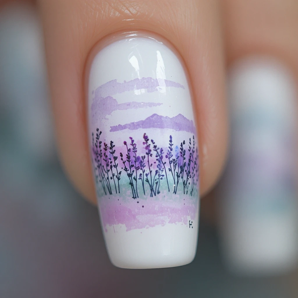 Lavender Field Abstract