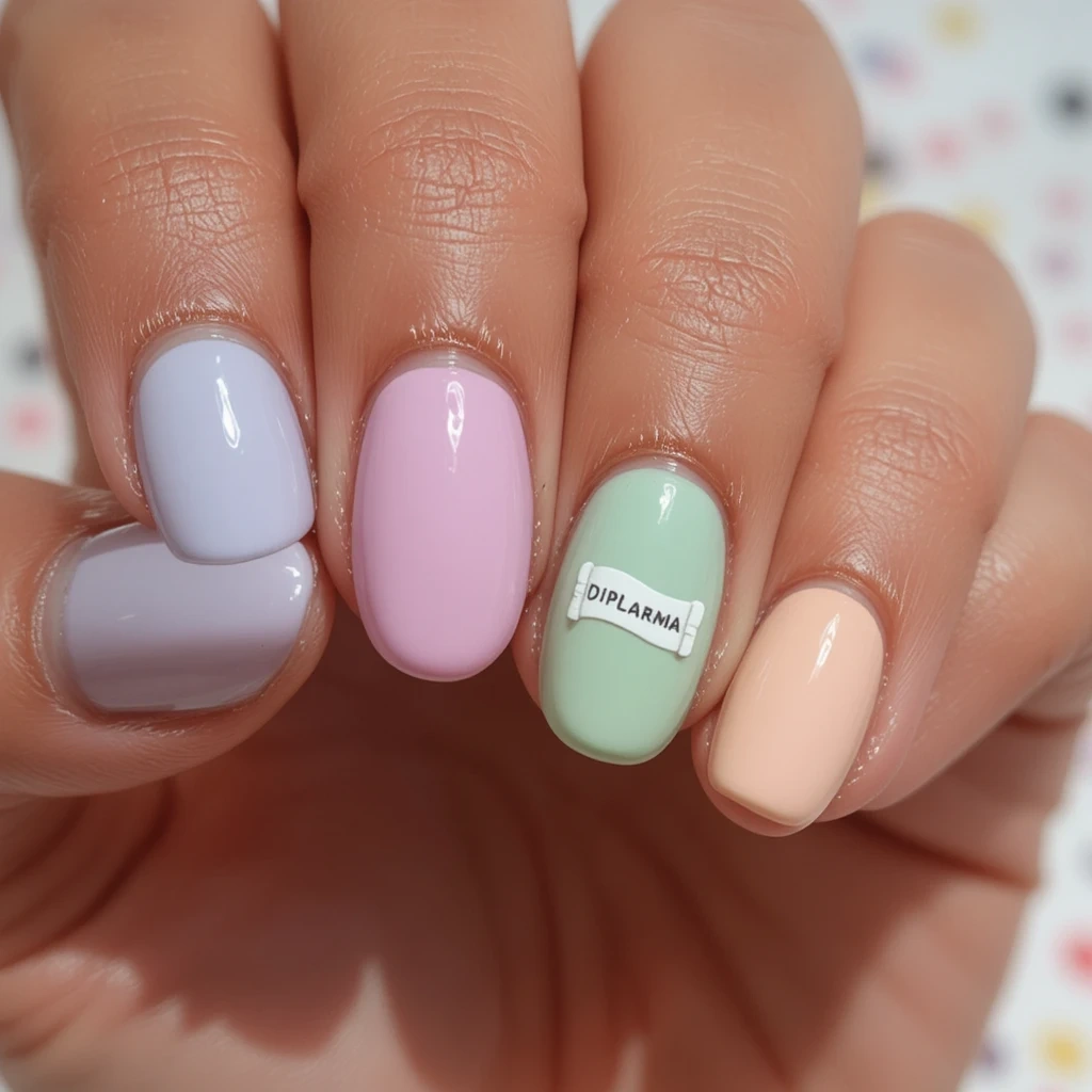 Pastel Rainbow with Tiny Diplomas