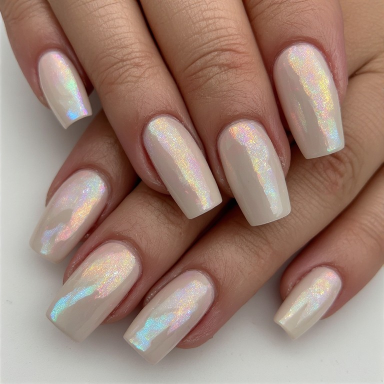 Pearlescent Topper on Nude