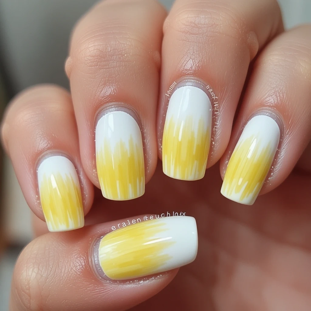 Yellow Ombre into White