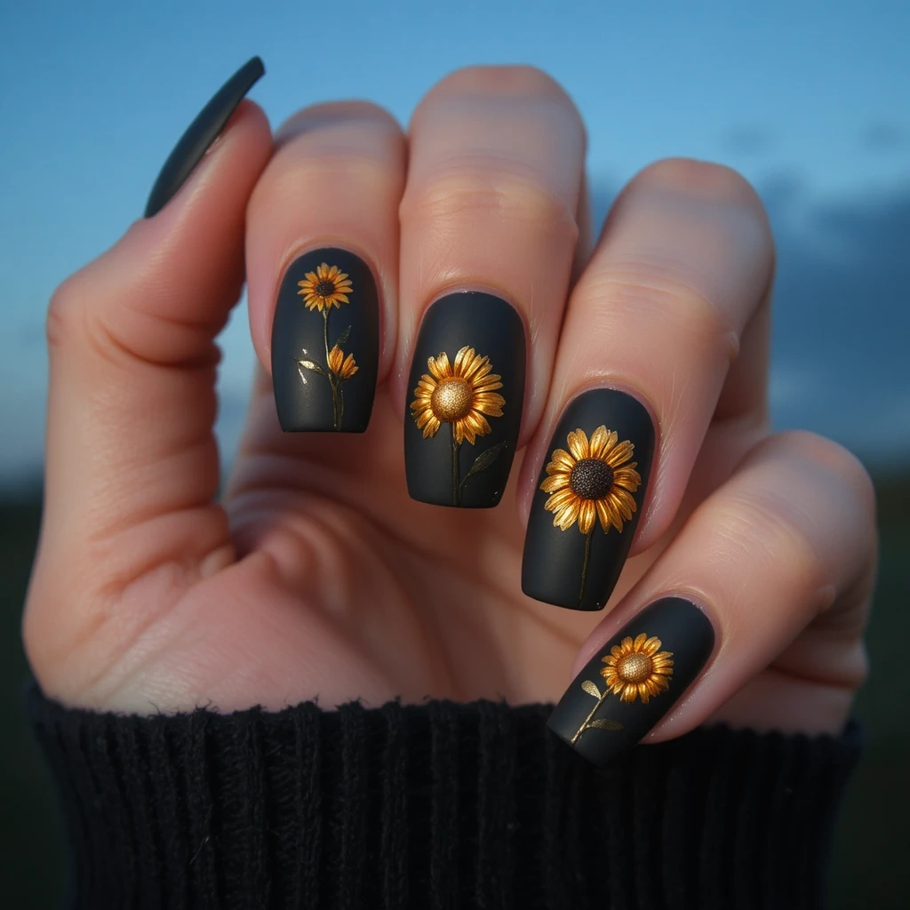 Black Field, Gold Blooms