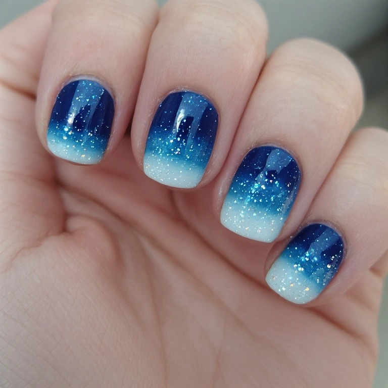 Blue-to-White Ocean Gradient