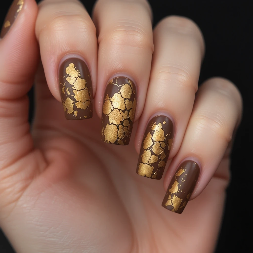 Cracked Gold Leaf Center