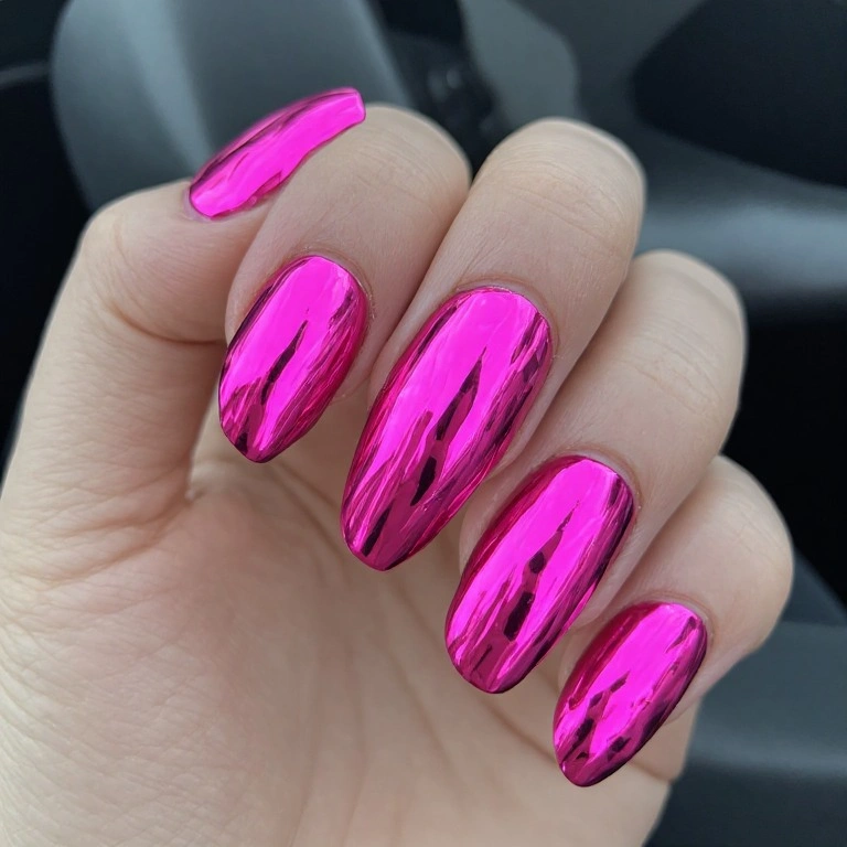 Hot Pink Chrome Mirror