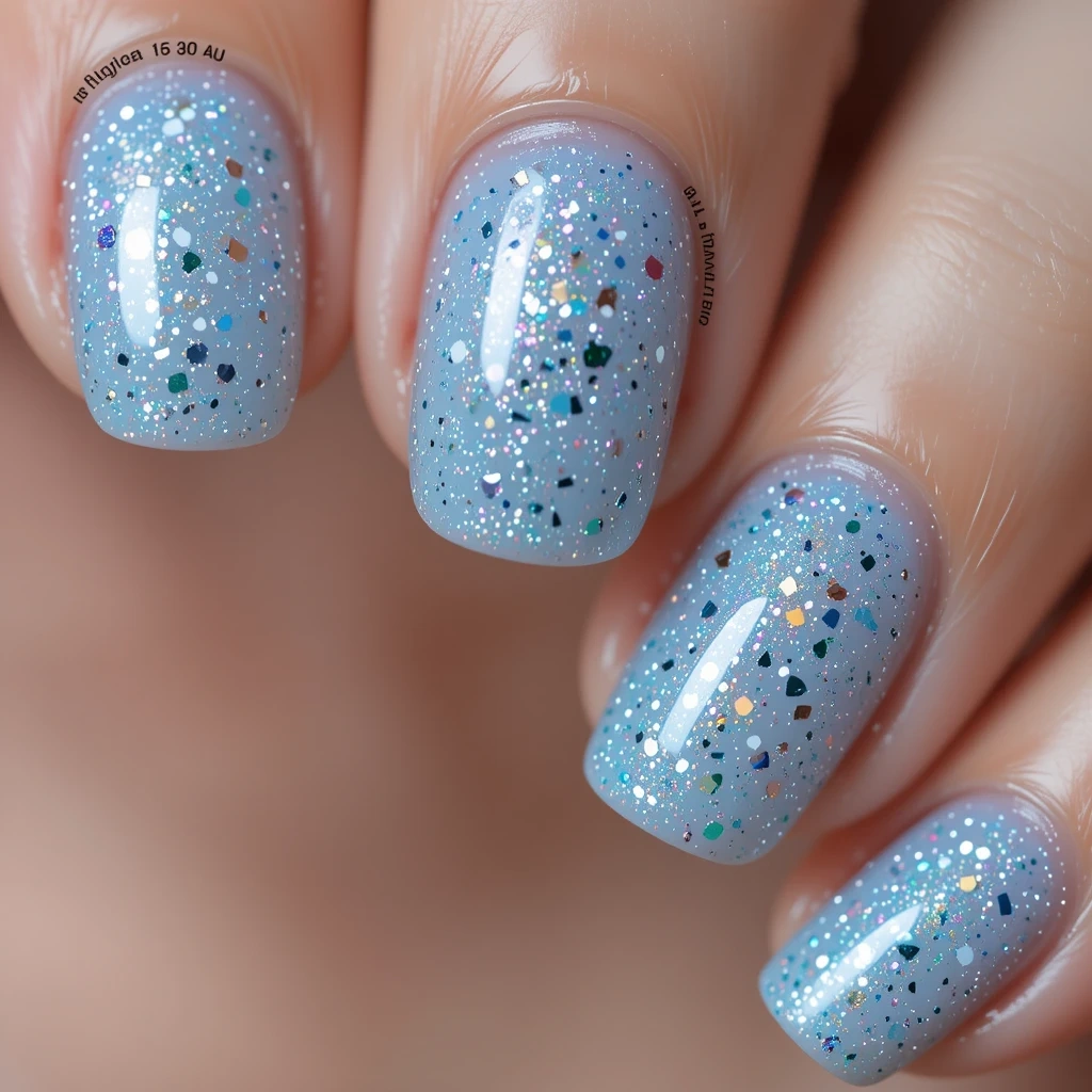 Icy Blue Glitter