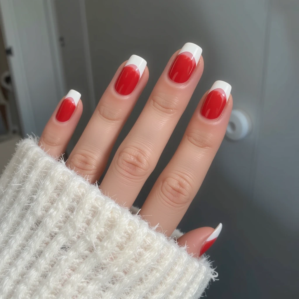 Red French with a White Edge