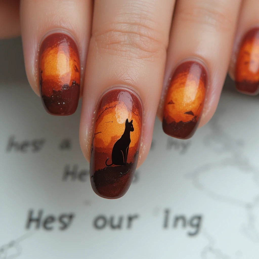 Silhouette on Fire