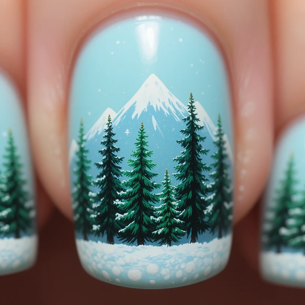 Snowy Pine Forest