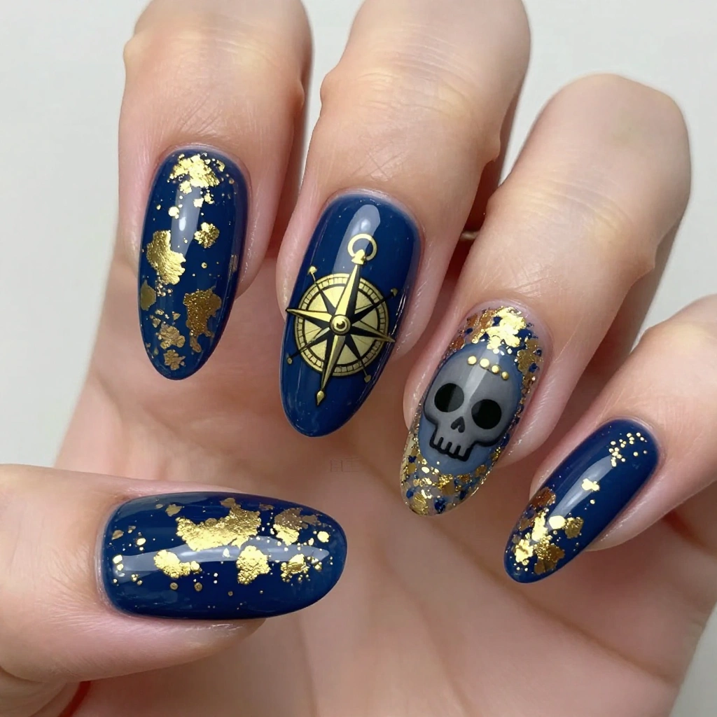 ATEEZ Pirate King Treasure Nail Design