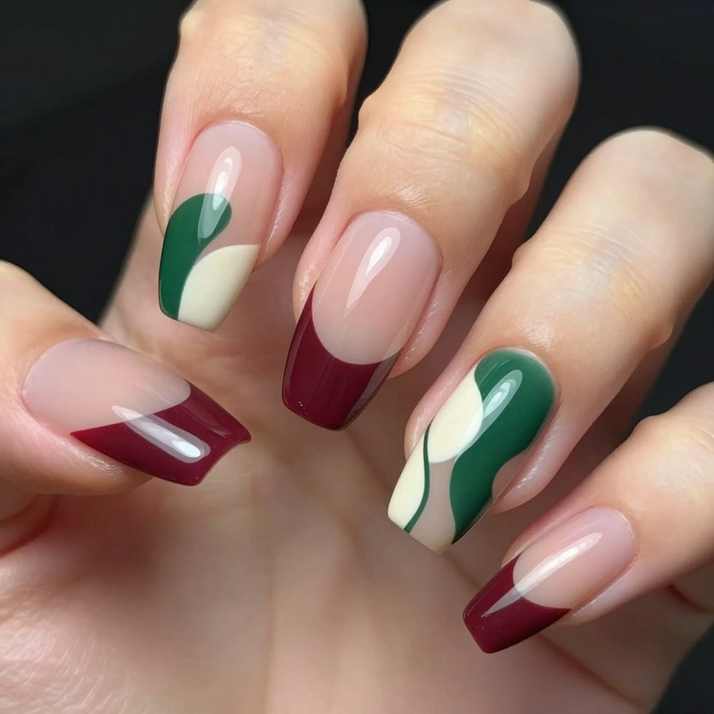 Abstract Negative Space Nail Design