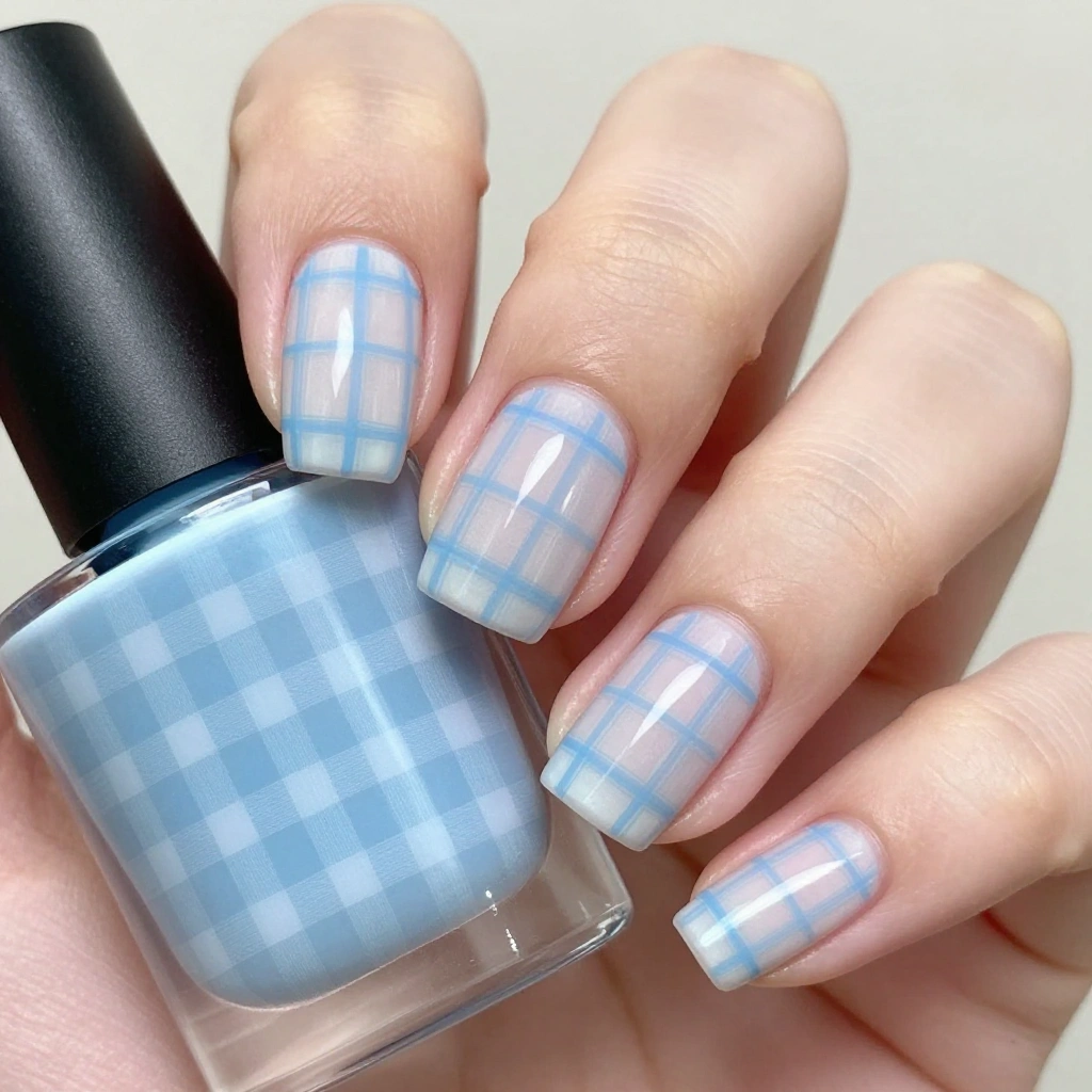 Blue Gingham Ghost