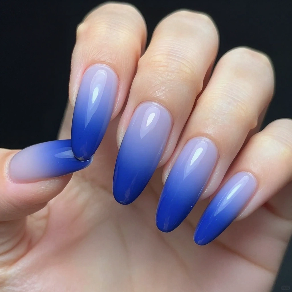 Blueberry Ombre Nails