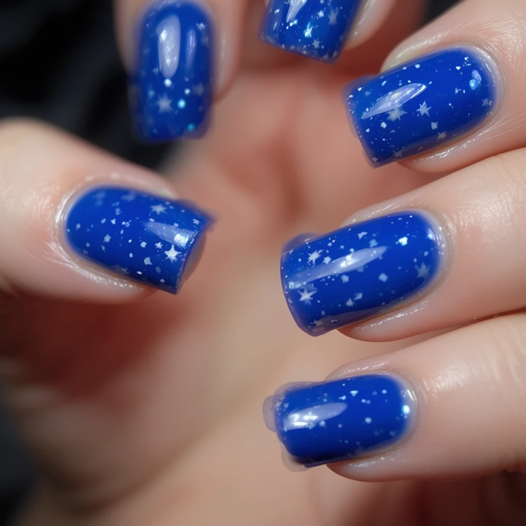 Cobalt with Scattered Micro Stars