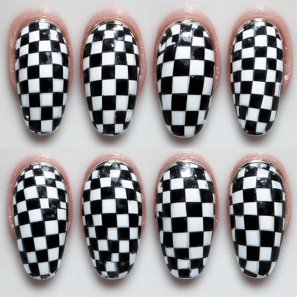 Full Checkered Set — All Nails Racing Pattern