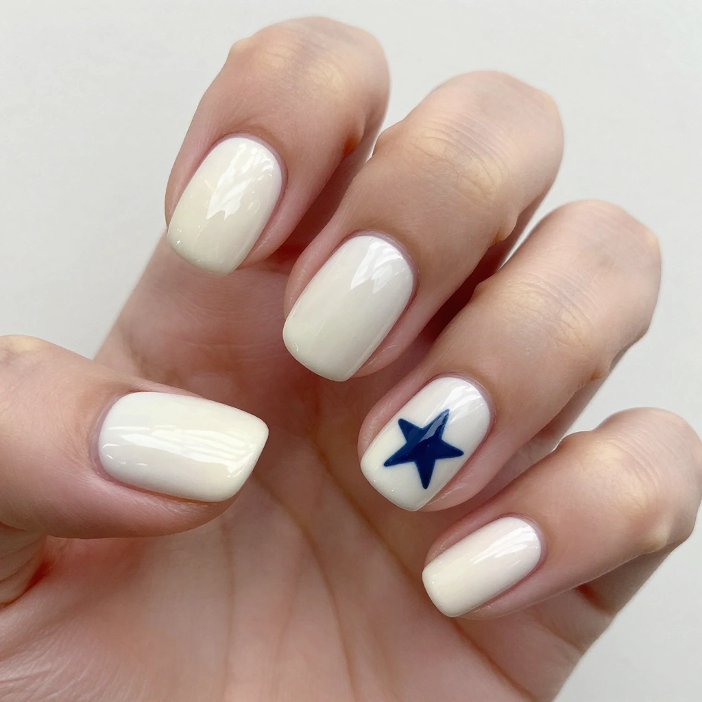 Subtle 4th of July Nails