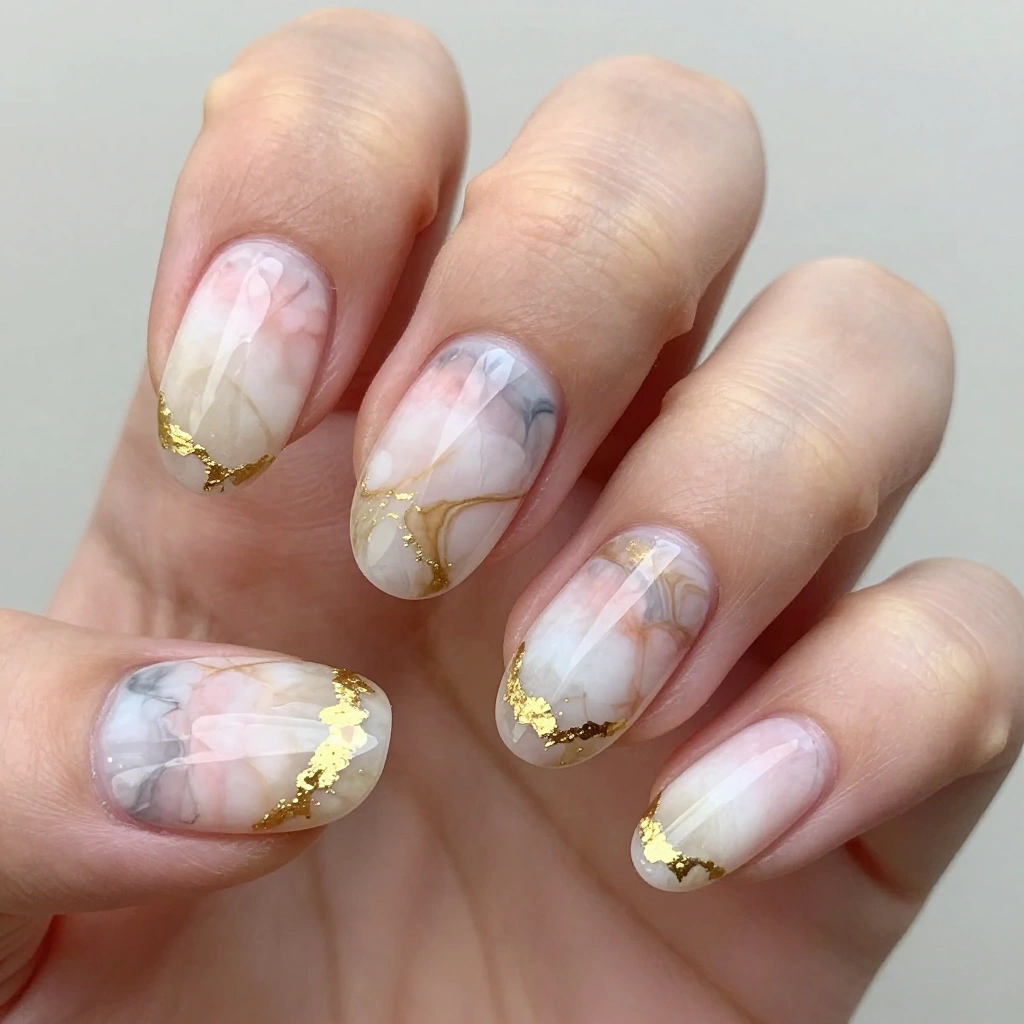 Marble Tie Dye Nails