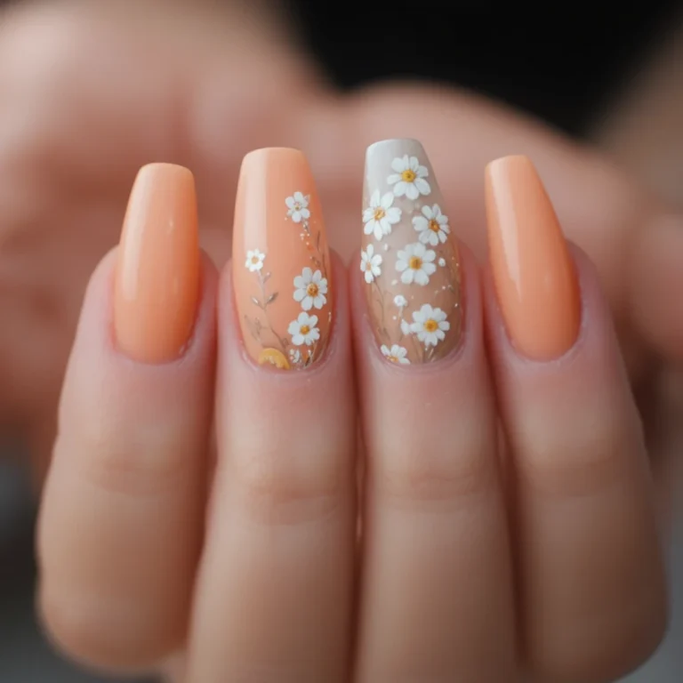 Peach Nails