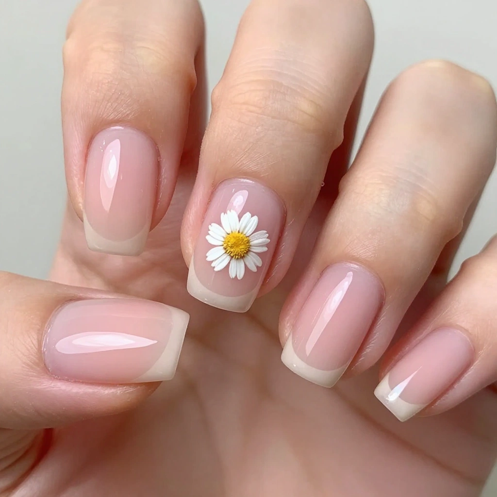 Pressed Daisy Under Glass