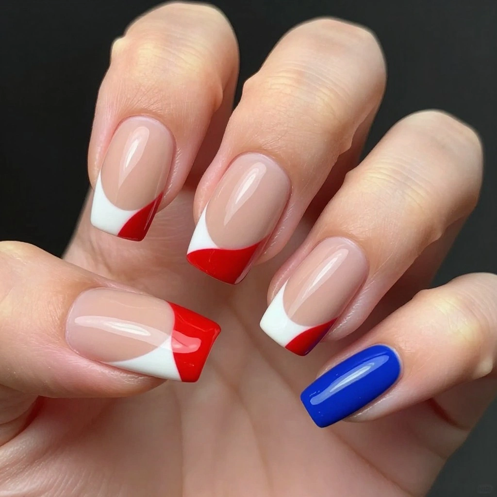 Red, White, and Nude Negative Space