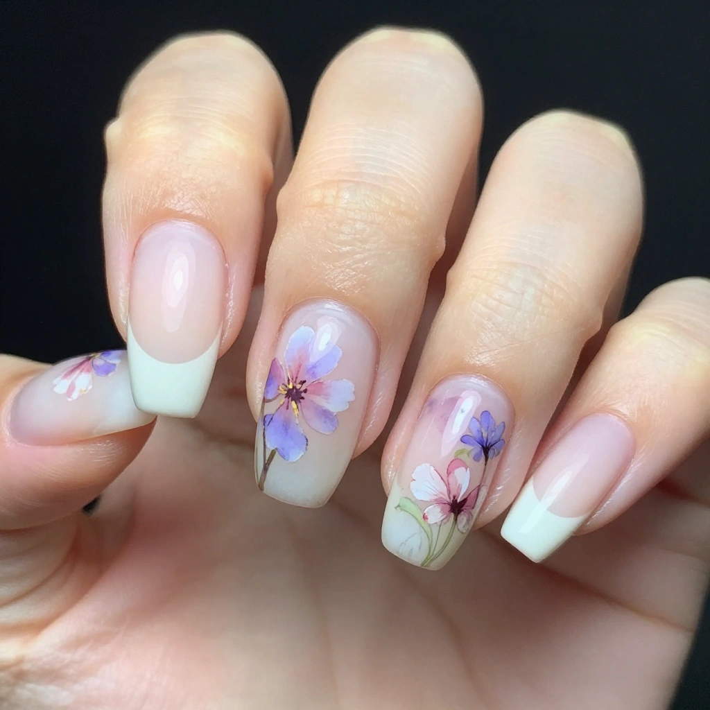 Watercolor Wildflower Bleed