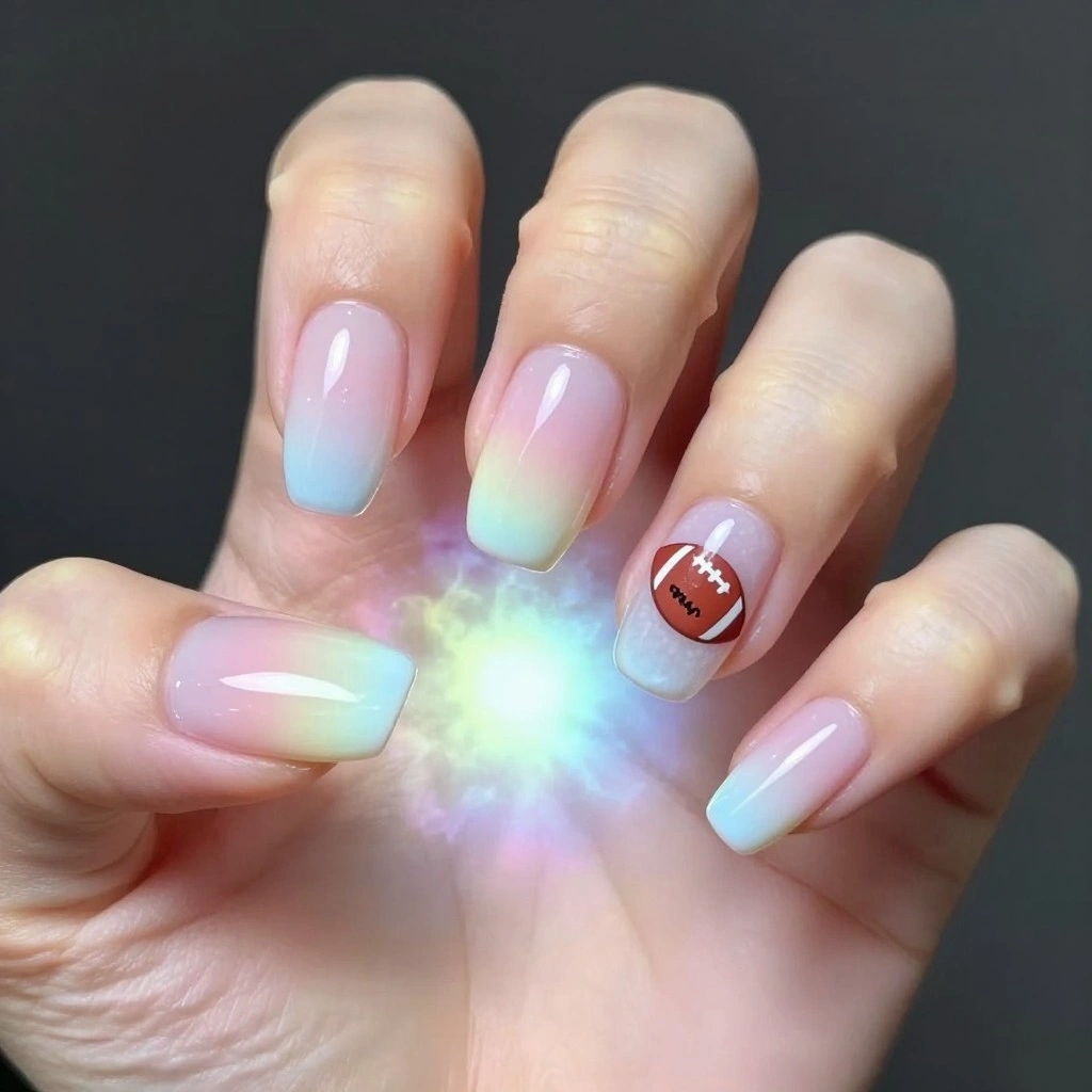 Aura Nail Football Design